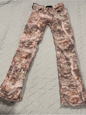 Jordan Craig Stacked Camo Jeans Men’s Size 14 Skinny Distressed Raw Hem